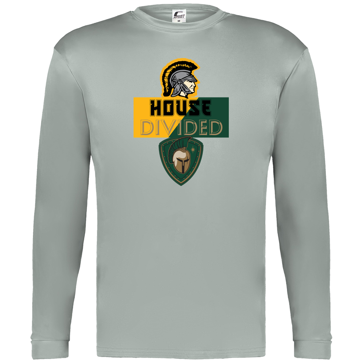 tc-united-house-divided-c2-mens-performance-long-sleeve-tee — Silver — Front — source sha256 d0aac1db24dc6cdfe6a9be0cd6d37eb3df54bcd591e6d91a560453b0dcdd1802 — Color position 3