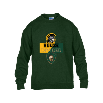 tc-united-house-divided-gildan-kids-heavy-blend-fleece-crew — Forest Green — Front — source sha256 d67293a4748c17c11dd0f760017c5063484766a5d44e547f0f2a91768fc00182 — Color position 5