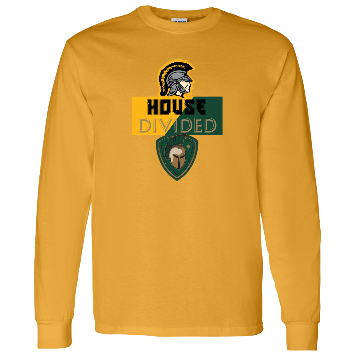 tc-united-house-divided-gildan-ls-t-shirt-5-3-oz — Gold — Front — source sha256 d6d4c0ec646f17855a027dde0165230bedf1c80d0382d2d1b0c03bf045ffbc16 — Color position 6