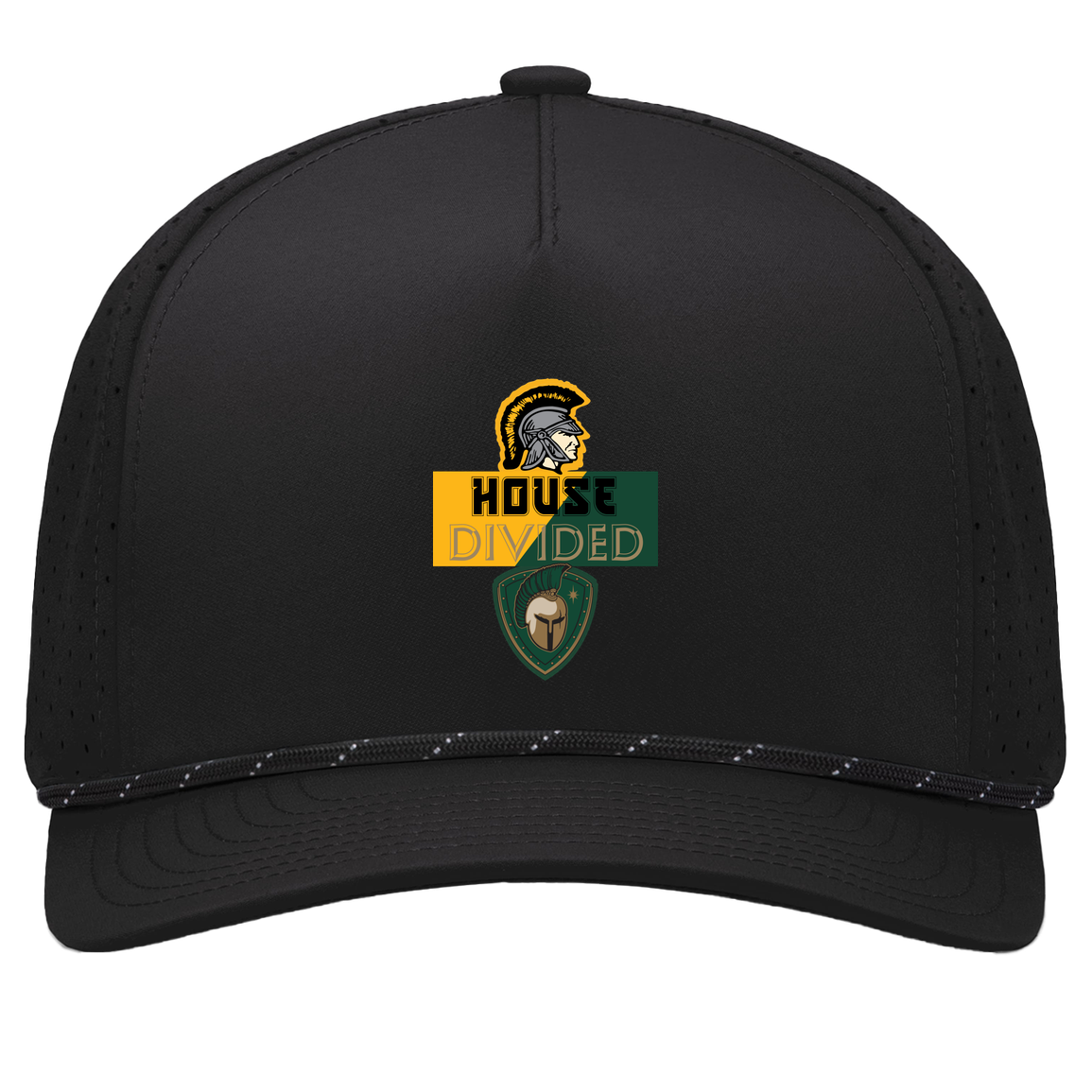 tc-united-house-divided-pacific-headwear-weekender-perforated-snapback-cap — Black/Black — Front — source sha256 d752daa2fcccc88e8721d0a740058864335e31d32c8109bd3f0c63ce62566c19 — Color position 1