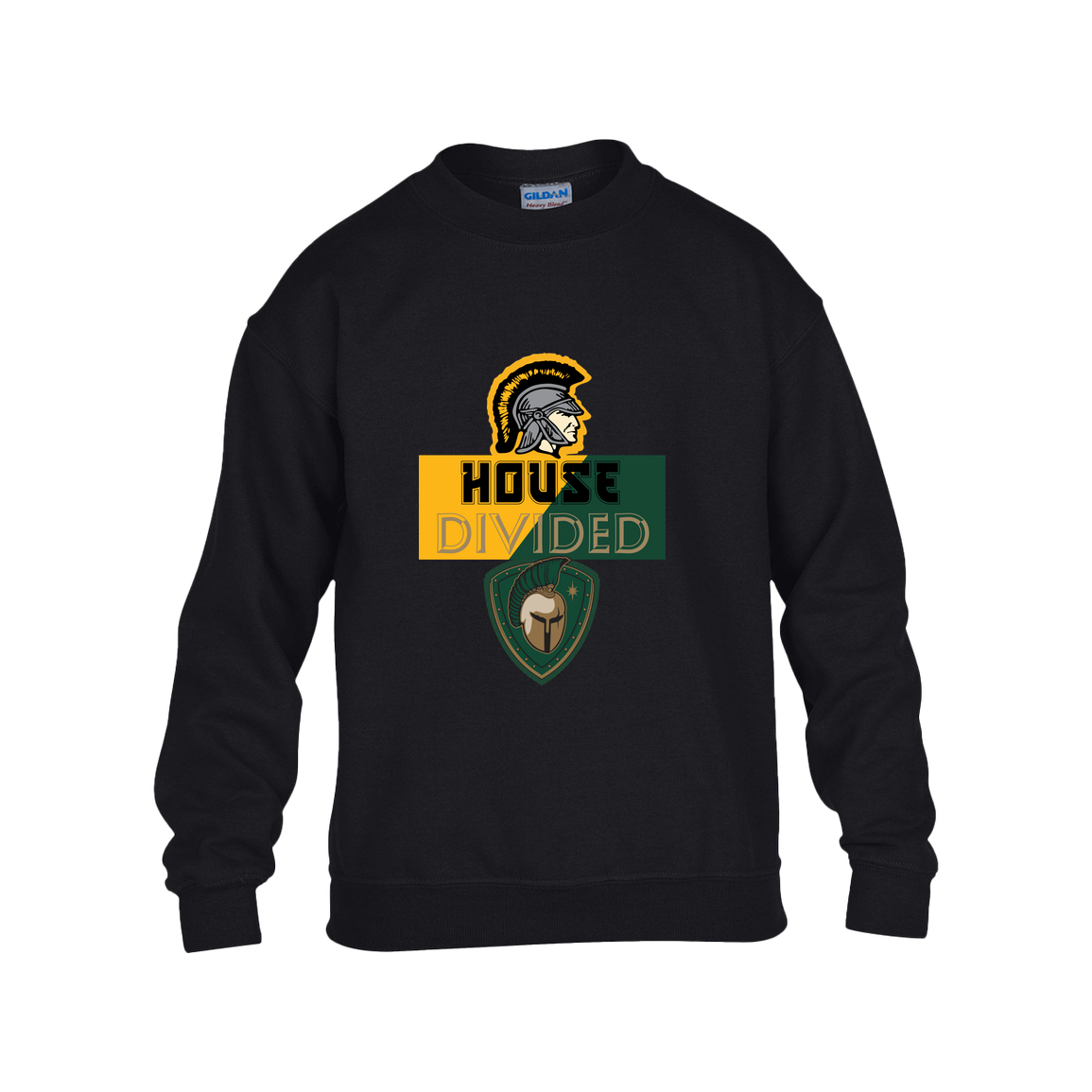 tc-united-house-divided-gildan-kids-heavy-blend-fleece-crew — Black — Front — source sha256 d93d8093476ab6ca138c7fb14c34e52d805e12f77e3d0d9cb0f6a4a9bfa4a48e — Color position 1