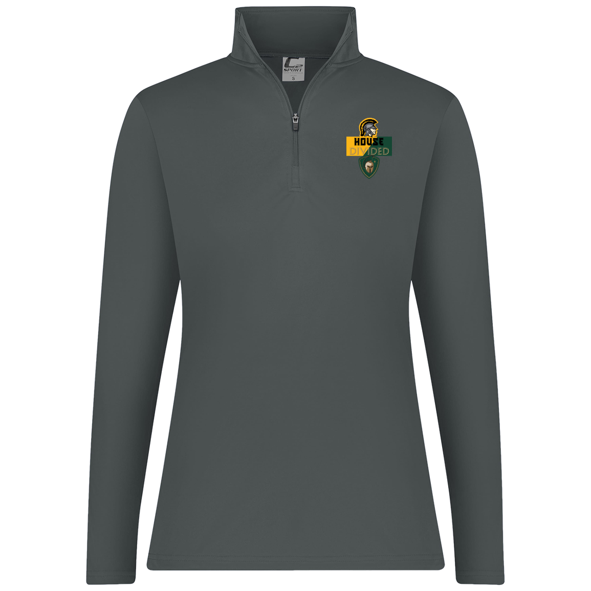 tc-united-house-divided-c2-womens-1-4-zip-pullover — Graphite — Front — source sha256 ebc9b15b953b592c3a68e3039bf972448f572af866963cd05706d1572a6477bc — Color position 4