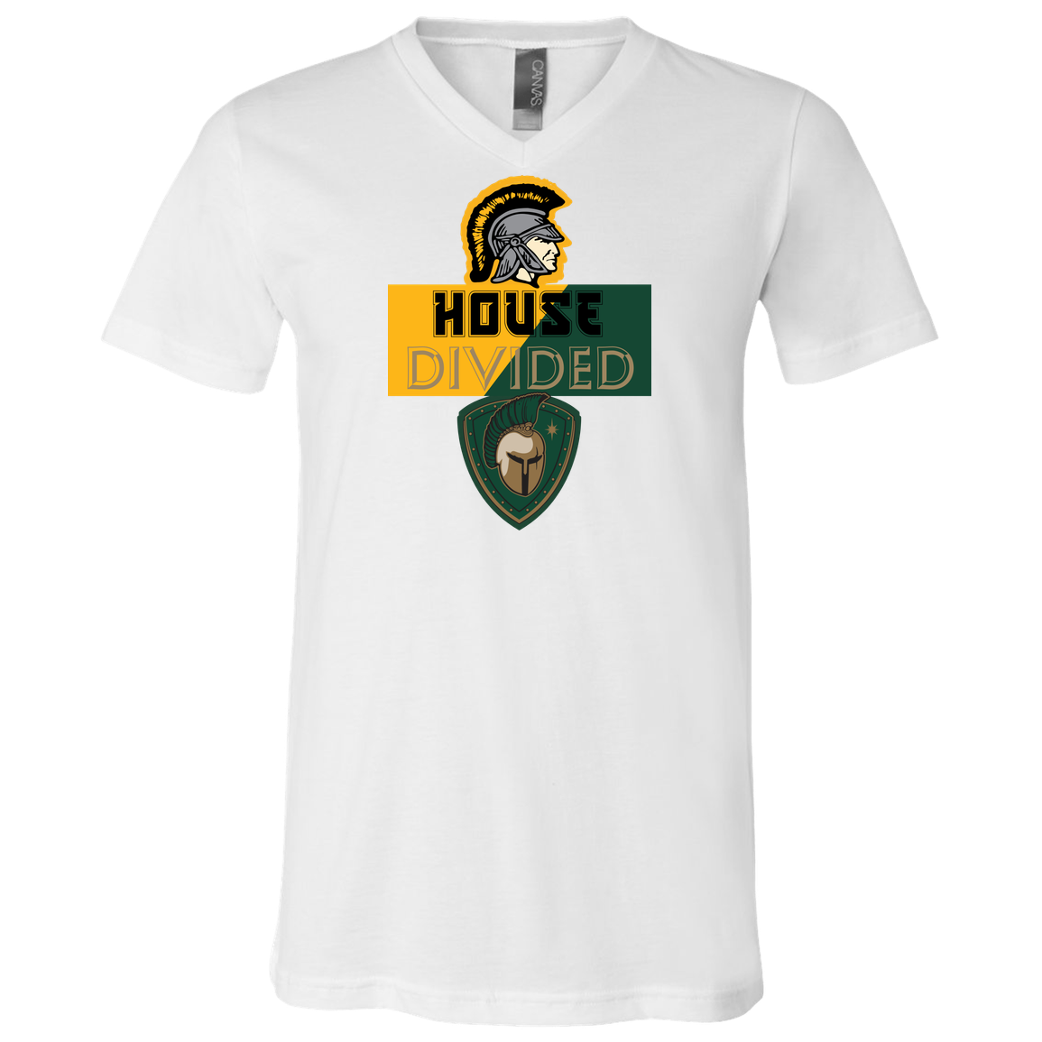 tc-united-house-divided-bella-canvas-unisex-jersey-ss-v-neck-t-shirt — White — Front — source sha256 ee7f6e584b6f1df7ed3eef37b08b26c768c1fad2d694ca92aa44cb1067e5aa9a — Color position 1