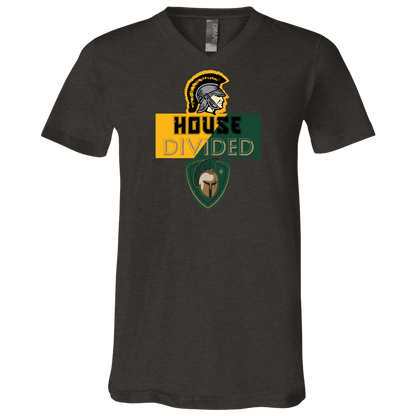 tc-united-house-divided-bella-canvas-unisex-jersey-ss-v-neck-t-shirt — Dark Grey Heather — Front — source sha256 f67eceba5c37d0ebcc7278536785c9d5b7e8a4d10774e086ad7425541b5124ed — Color position 3