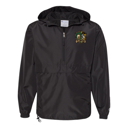 tc-united-united-crest-champion-unisex-packable-anorak-jacket — Black — Front — source sha256 07d087e4df65da85c8a19f9506f732accbf63448c03e5f78f166aa7bb8935e5a — Color position 1