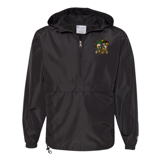 tc-united-united-crest-champion-unisex-packable-anorak-jacket — Black — Front — source sha256 07d087e4df65da85c8a19f9506f732accbf63448c03e5f78f166aa7bb8935e5a — Color position 1