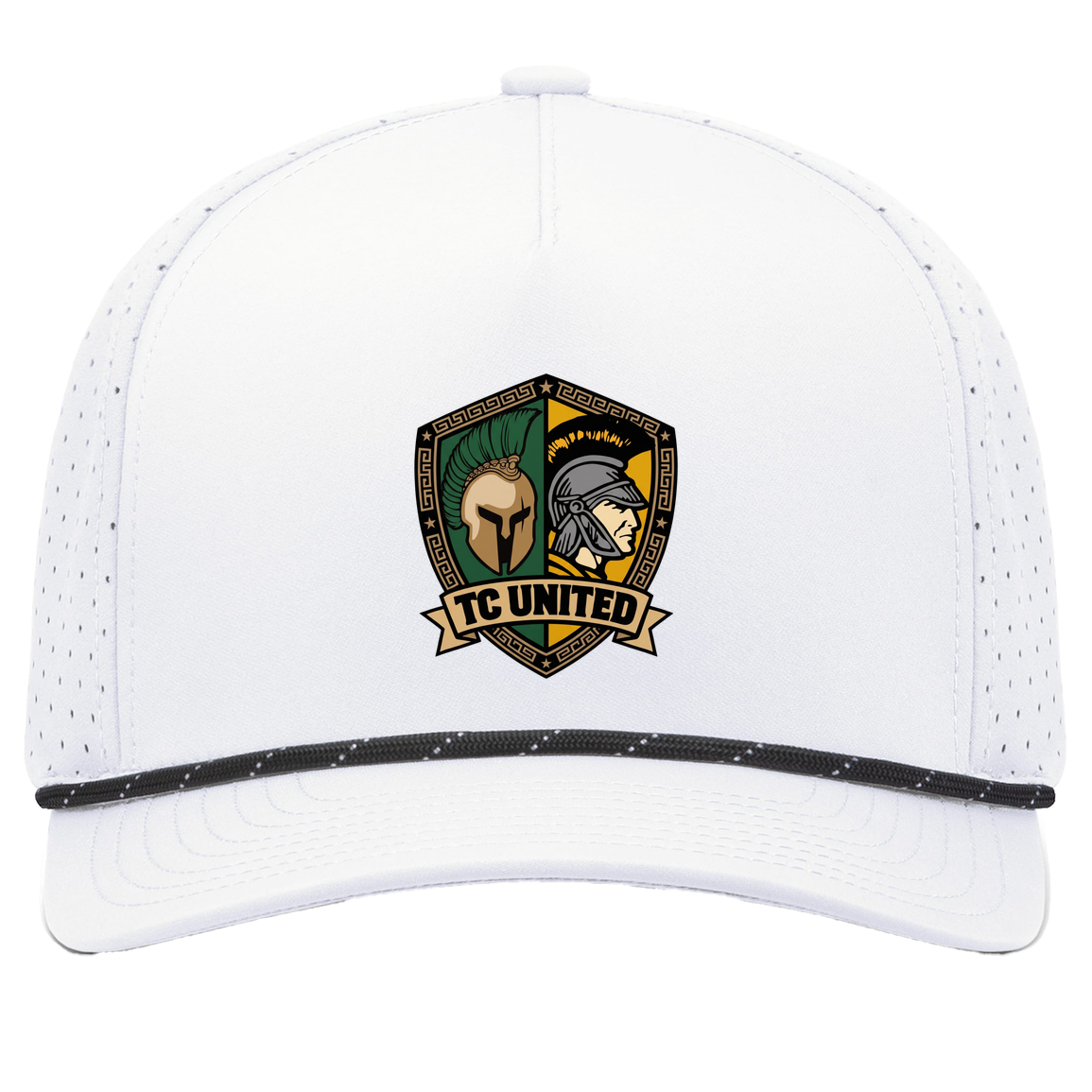 tc-united-united-crest-pacific-headwear-weekender-perforated-snapback-cap — White/Black — Front — source sha256 1099d878b5e8c0639bbb2e7846a400b00887d8f7e79ce4081a123fa246fd3ea5 — Color position 7