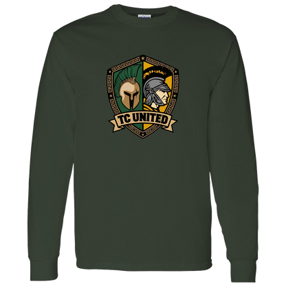 tc-united-united-crest-gildan-ls-t-shirt-5-3-oz — Forest Green — Front — source sha256 1a48e0956b4a508636cf6a6e869b3166d997d6520018831d86dd7bbea478117e — Color position 7