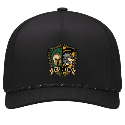 tc-united-united-crest-pacific-headwear-weekender-perforated-snapback-cap — Black/Black — Front — source sha256 256705109ef90e038f9016dd9c443a0758228dc7cec02db10a59de5600aed3ad — Color position 1