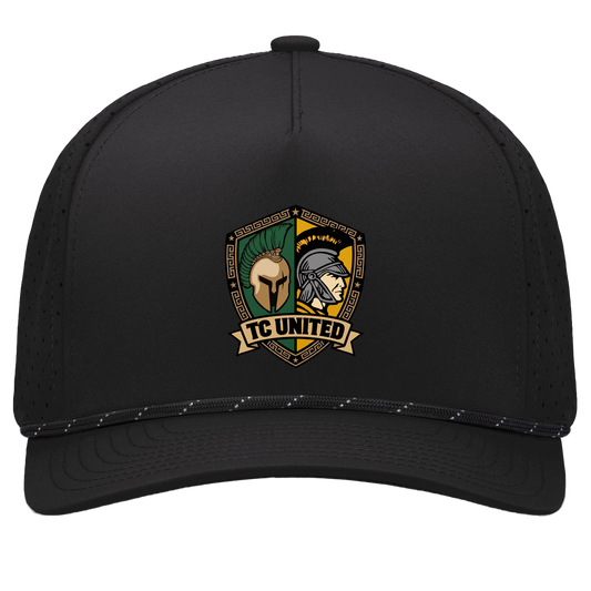 tc-united-united-crest-pacific-headwear-weekender-perforated-snapback-cap — Black/Black — Front — source sha256 256705109ef90e038f9016dd9c443a0758228dc7cec02db10a59de5600aed3ad — Color position 1