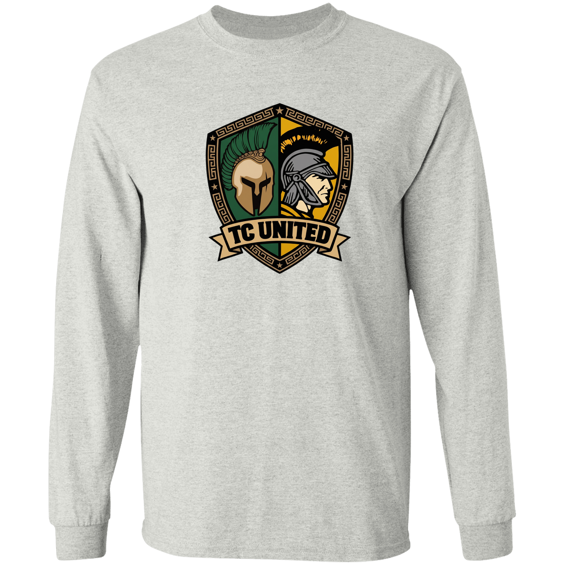 tc-united-united-crest-gildan-ls-t-shirt-5-3-oz — Ash — Front — source sha256 446155d613947e72ffe03d98796889f2f19c9e305e4ddcd792c7420c9e42635b — Color position 1