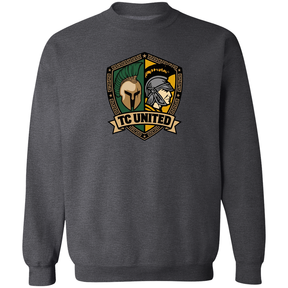 tc-united-united-crest-gildan-crewneck-pullover-sweatshirt — Dark Heather — Front — source sha256 4acb4cc70629ce10ae832eadda1ab3c5df7f323c364a39ec04a2403acda8bbc1 — Color position 6