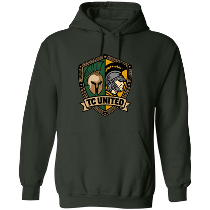 tc-united-united-crest-gildan-pullover-hoodie — Forest Green — Front — source sha256 5582df008c81863f38df49ea3447c612ecf0dbb06a94d38898232aea542450cd — Color position 8