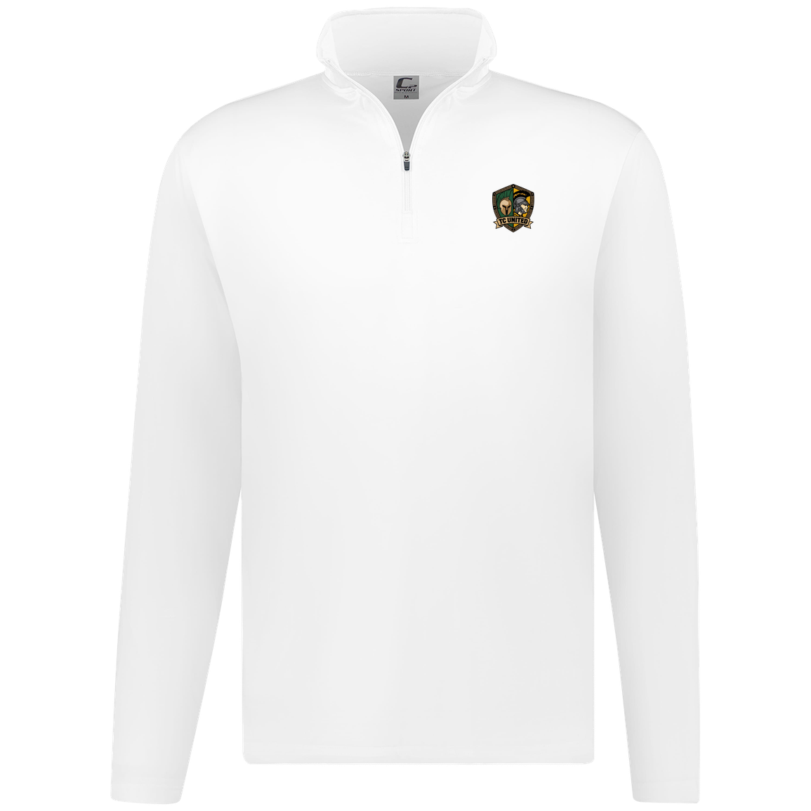 tc-united-united-crest-c2-mens-1-4-zip-pullover — White — Front — source sha256 55a9f0ffbaab2def958112dcab54039033df44f2a87e7891bd7be2eb07eb5b57 — Color position 3