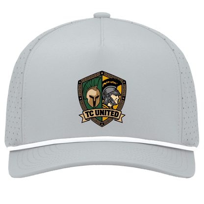 tc-united-united-crest-pacific-headwear-weekender-perforated-snapback-cap — Silver/White — Front — source sha256 77bebb3358c670acfb3fcaf2936281fa17a323cb541d340afc3b103e91159bd8 — Color position 5