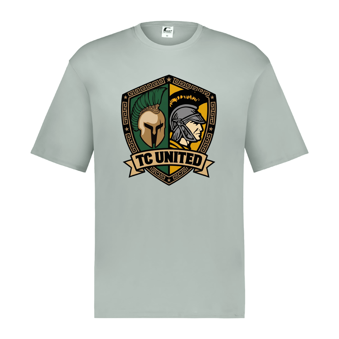 tc-united-united-crest-c2-mens-performance-short-sleeve-tee — Silver — Front — source sha256 79458ca9f20c18b3e92c56e7fdb7455b281c3e45813f9cdacc7245d906062017 — Color position 3