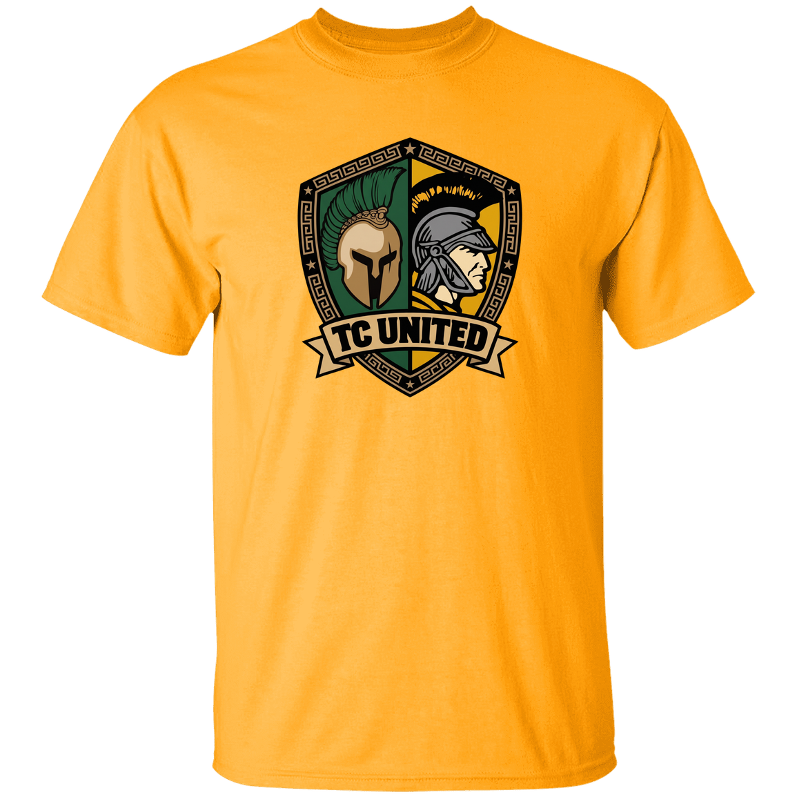 tc-united-united-crest-gildan-5-3-oz-t-shirt — Gold — Front — source sha256 9980c4feeb9b50908057e38cb9f1d7a47fc0954c25f478d99fc09b219f5176c3 — Color position 7