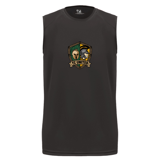 tc-united-united-crest-badger-b-core-sleeveless-performance-tee — Black — Front — source sha256 a1063d4240a84c8d24cdb0a40025a73f13305f97664d56913119ca27116bd2cb — Color position 1