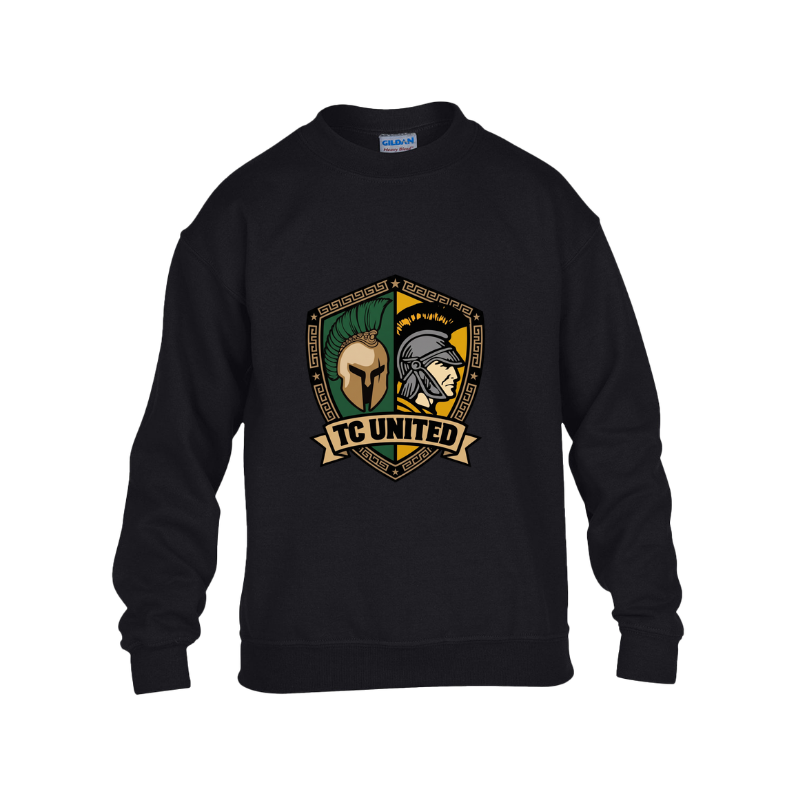 tc-united-united-crest-gildan-kids-heavy-blend-fleece-crew — Black — Front — source sha256 a29f006b747d7d5b7474e077648ca079552eb038c859dacf6060209db5095d5f — Color position 1