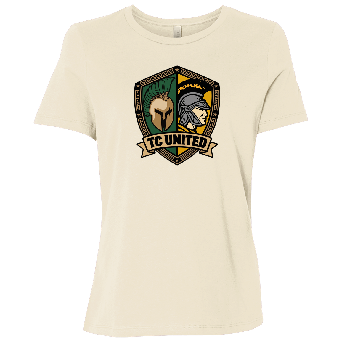 tc-united-united-crest-bella-canvas-ladies-relaxed-jersey-short-sleeve-t-shirt — Natural — Front — source sha256 a3c88d71b6d7248873cd544ab175638604506409099985a50fc8bd02b0e72292 — Color position 1
