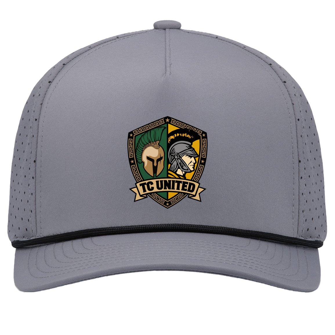 tc-united-united-crest-pacific-headwear-weekender-perforated-snapback-cap — Graphite/Black — Front — source sha256 b5b43c304545f8274637cee5ba0e83f48538a1450f78af526da4c08659026db6 — Color position 3