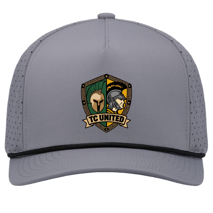tc-united-united-crest-pacific-headwear-weekender-perforated-snapback-cap — Graphite/Black — Front — source sha256 b5b43c304545f8274637cee5ba0e83f48538a1450f78af526da4c08659026db6 — Color position 3