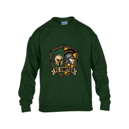 tc-united-united-crest-gildan-kids-heavy-blend-fleece-crew — Forest Green — Front — source sha256 c4f46935bccdad82a0f9d1e4631623202dc6786943787cad9184566998f2bf3a — Color position 5