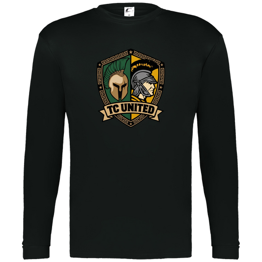 tc-united-united-crest-c2-mens-performance-long-sleeve-tee — Black — Front — source sha256 c607f4c93a08a544968dc0fcf76895e082df75306fce06db2674926f789fa3d8 — Color position 1