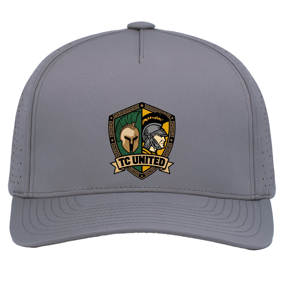 tc-united-united-crest-pacific-headwear-weekender-perforated-snapback-cap — Graphite — Front — source sha256 d42997e301b769f29c15265eb4e0681dd80f15ad62f50b6024177b9f4a8a44bc — Color position 4
