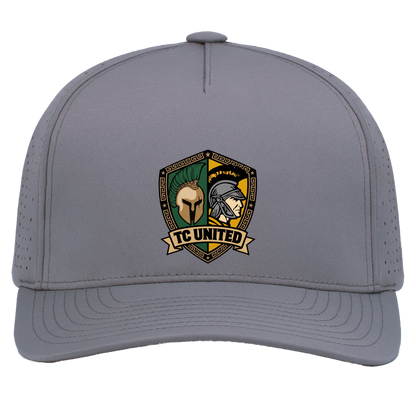 tc-united-united-crest-pacific-headwear-weekender-perforated-snapback-cap — Graphite — Front — source sha256 d42997e301b769f29c15265eb4e0681dd80f15ad62f50b6024177b9f4a8a44bc — Color position 4