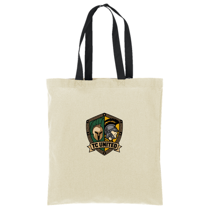 tc-united-united-crest-port-authority-core-cotton-tote — Natural/Deep Black — Front — source sha256 d52ac756b66422b16435097e49fca6835a5bbb9afbdefb23b1fd781c9d6cc840 — Color position 3
