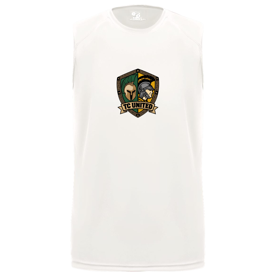 tc-united-united-crest-badger-b-core-sleeveless-performance-tee — White — Front — source sha256 e274978142f64f01224327be2cddeda73a8714903f5f67e96ba1d3212df8e801 — Color position 4