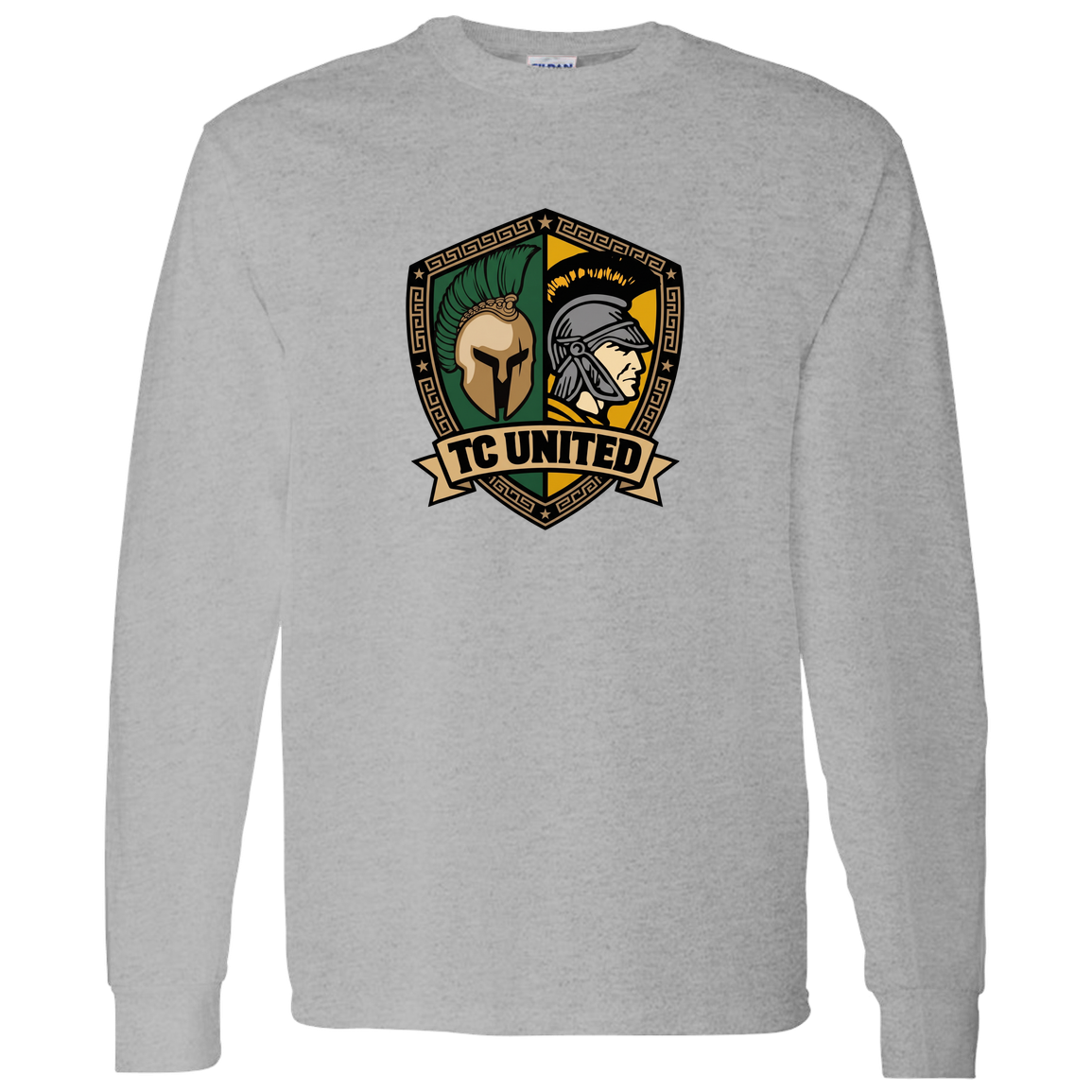 tc-united-united-crest-gildan-ls-t-shirt-5-3-oz — Sport Grey — Front — source sha256 e467e6966a9cdbb2d83bdbc18a488d49c73c445cde5de2dd8916c617282f58d5 — Color position 5