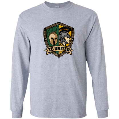 tc-united-united-crest-gildan-youth-ls-t-shirt — Sport Grey — Front — source sha256 e55d996f1c1db0933bb958078e0f0084d81c54027411086278dfff214c77a5b4 — Color position 1