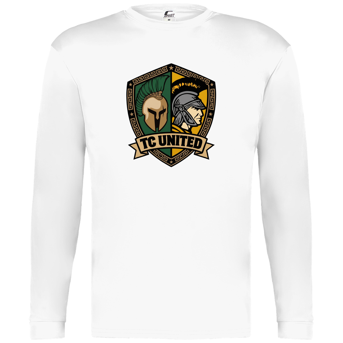 tc-united-united-crest-c2-mens-performance-long-sleeve-tee — White — Front — source sha256 ee86d3cde38f3d7196045dda7ad71e304fb6287b70dec094cedaf3b36c698c2c — Color position 4