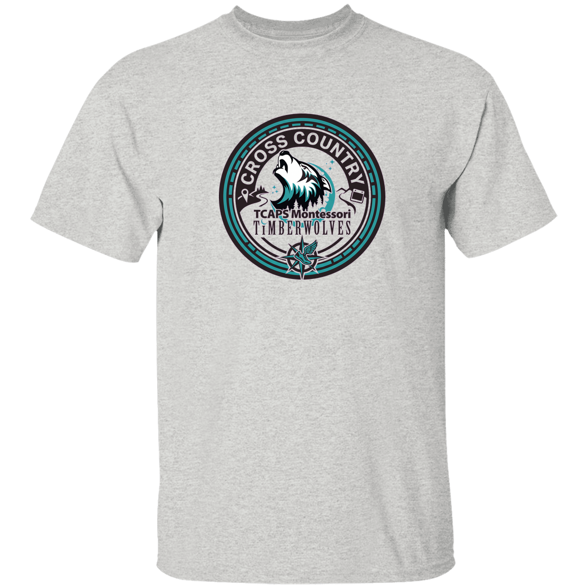 tcaps-montessori-cross-country-seal-gildan-youth-5-3-oz-100-cotton-t-shirt — Ash — Front — source sha256 11dd7caef00530cb4d18fe7c81c1b57bc62e727c3a4062d18e1fb15bc63e871e — Color position 3