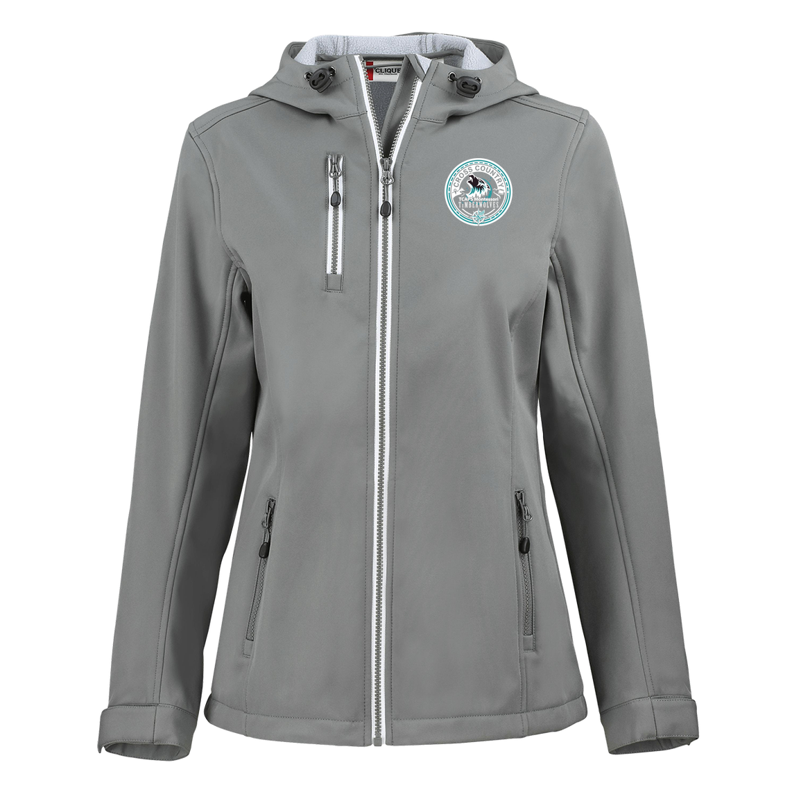 tcaps-montessori-cross-country-seal-white-clique-womens-eco-stretch-softshell-jacket — Slate — Front — source sha256 50f5b2471abf5bc7c2a0c13cad0bd27459ca72fe5085c1d45f4ed4bb83dbea35 — Color position 2