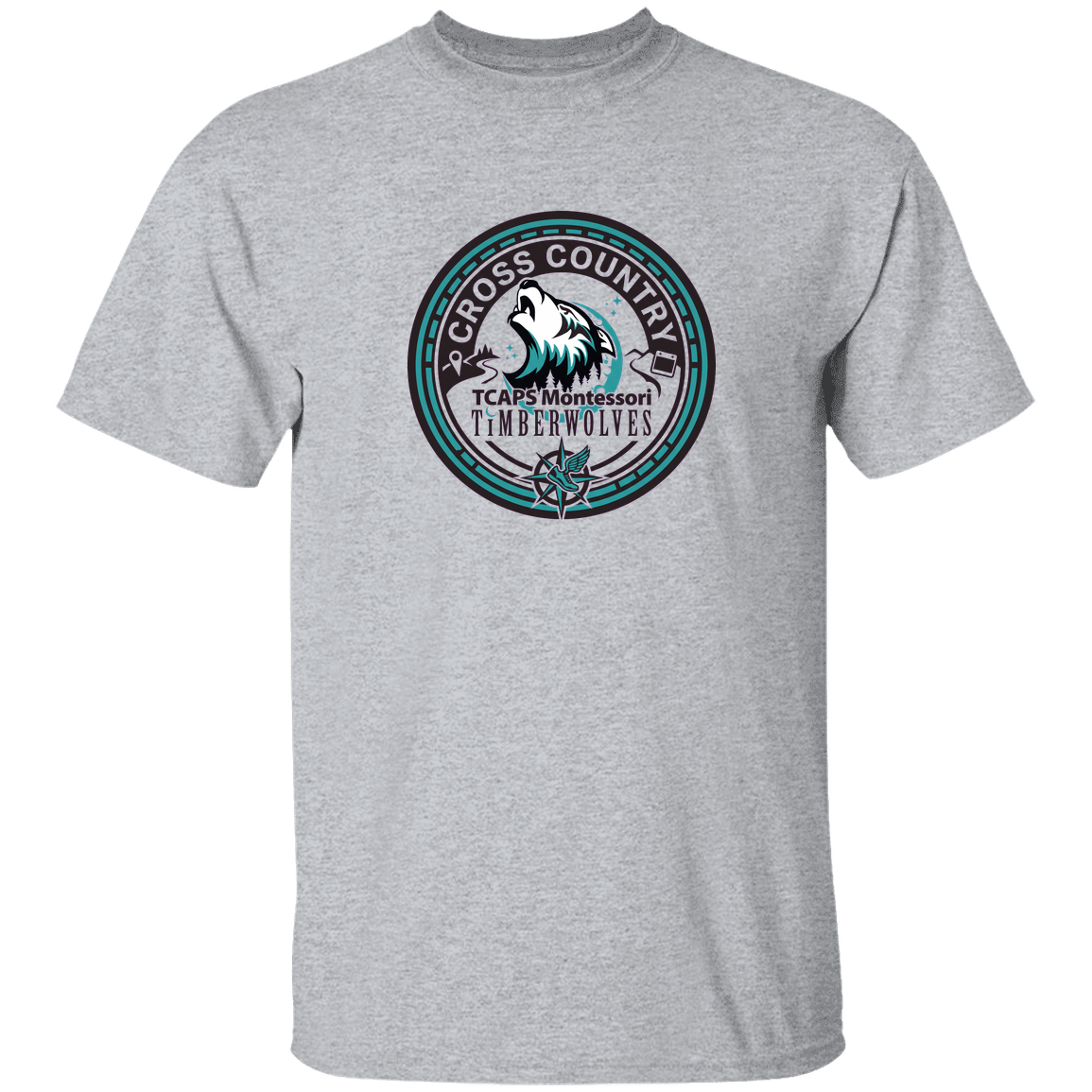 tcaps-montessori-cross-country-seal-gildan-youth-5-3-oz-100-cotton-t-shirt — Sport Grey — Front — source sha256 829687d4455eed3970146a412160a6a741c023b9f719707f983be1e8bb7fa17a — Color position 5