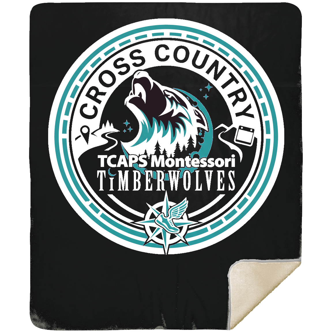 tcaps-montessori-cross-country-seal-white-mshm-premium-sherpa-blanket-50x60 — Black — Front — source sha256 9b88ca65865650cec6ce935a83e9b657cbb5d35985562be30cf195ddbf5d4845 — Color position 1