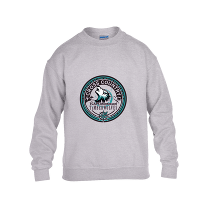 tcaps-montessori-cross-country-seal-gildan-kids-heavy-blend-fleece-crew — Grey — Front — source sha256 e895d9d9e468be906fca935264274c3eb427fb49c1cefe4f1936fc307a7710f7 — Color position 3