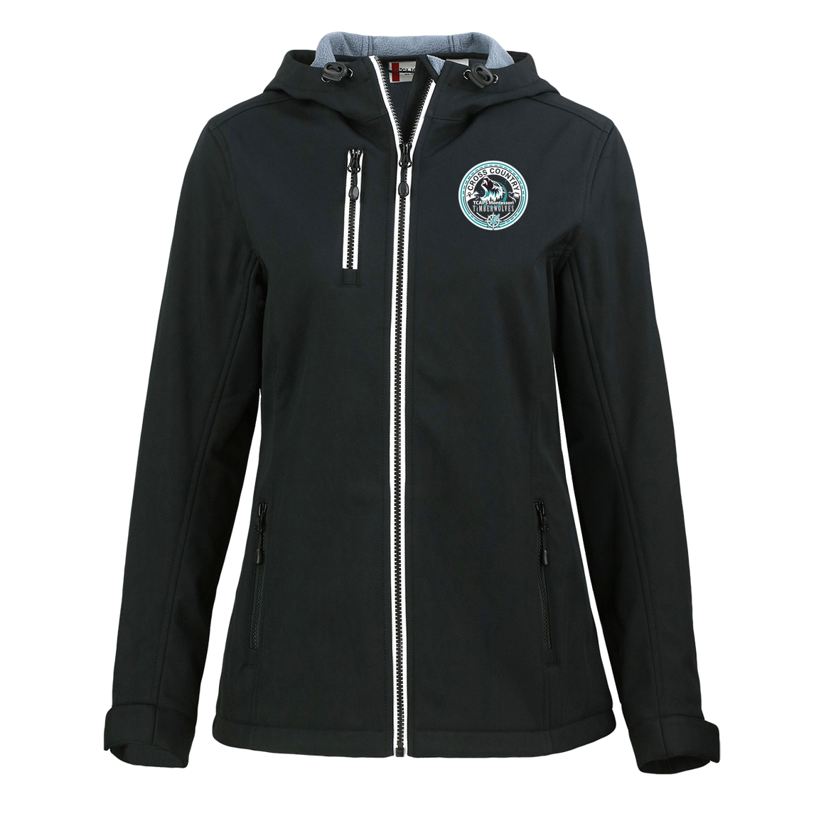tcaps-montessori-cross-country-seal-white-clique-womens-eco-stretch-softshell-jacket — Black — Front — source sha256 fd8d023e3b45bda3ec48518439afdd12f14aaabbbd1a6581f1ddeb82a0dacbfc — Color position 1