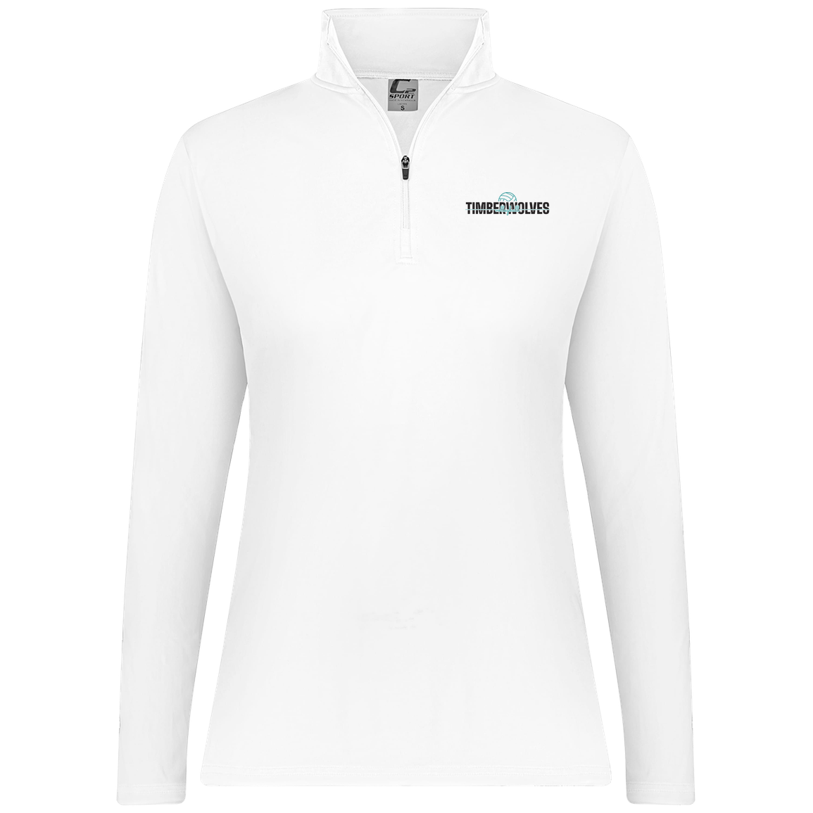 tcaps-montessori-dome-script-c2-womens-1-4-zip-pullover — White — Front — source sha256 17242b204a2331d4972a63aca0f826f5d5ea7f14d147a535737c5eef1a30795b — Color position 3