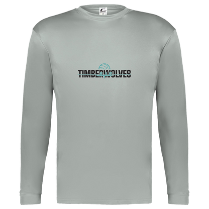 tcaps-montessori-dome-script-c2-kids-performance-long-sleeve-tee — Silver — Front — source sha256 2868ca5e539fd1a0fda743e2b0fc4526609a2131c817f2b94dd35a1d651dffc6 — Color position 3