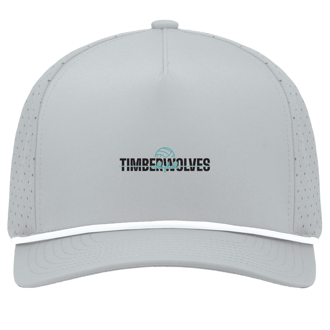 tcaps-montessori-dome-script-pacific-headwear-weekender-perforated-snapback-cap — Silver/White — Front — source sha256 33e3e959e521ad1b31b8ed3dbd56b2d77bfe741424ea77d8b2cf1ac8a9e9542c — Color position 5