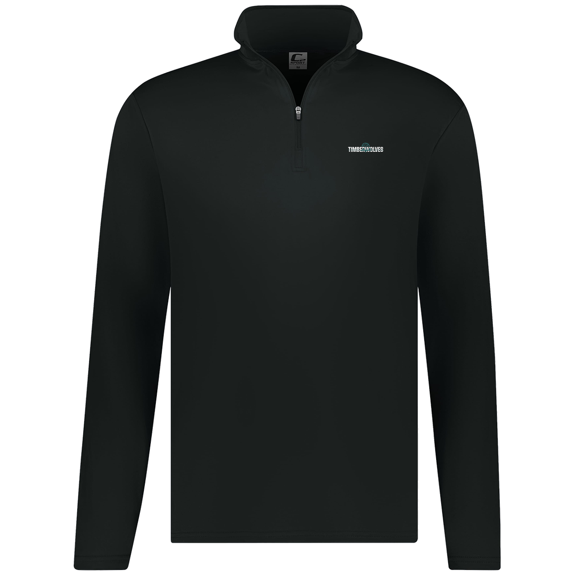 tcaps-montessori-dome-script-white-c2-mens-1-4-zip-pullover — Black — Front — source sha256 4c58301bcccb4c3b3dea3ed6045346f42f6f306666dd7588572c4cae997e5c80 — Color position 1