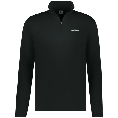 tcaps-montessori-dome-script-white-c2-mens-1-4-zip-pullover — Black — Front — source sha256 4c58301bcccb4c3b3dea3ed6045346f42f6f306666dd7588572c4cae997e5c80 — Color position 1