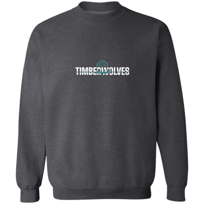 tcaps-montessori-dome-script-white-gildan-crewneck-pullover-sweatshirt — Dark Heather — Front — source sha256 7b119869a3e5cf22126b8b32a0f0a6f1714357656c1351ba3bae7426eb51e076 — Color position 2