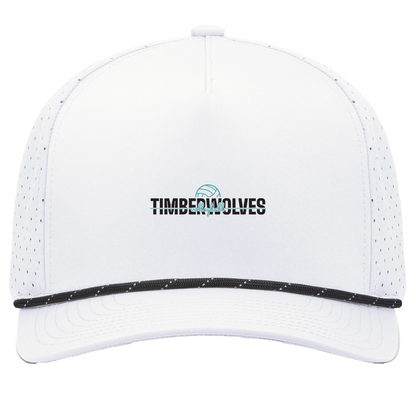 tcaps-montessori-dome-script-pacific-headwear-weekender-perforated-snapback-cap — White/Black — Front — source sha256 7f475b0b2511626b4726934a521cb40078b953ec47a46909a0dbf34b0186da0f — Color position 7