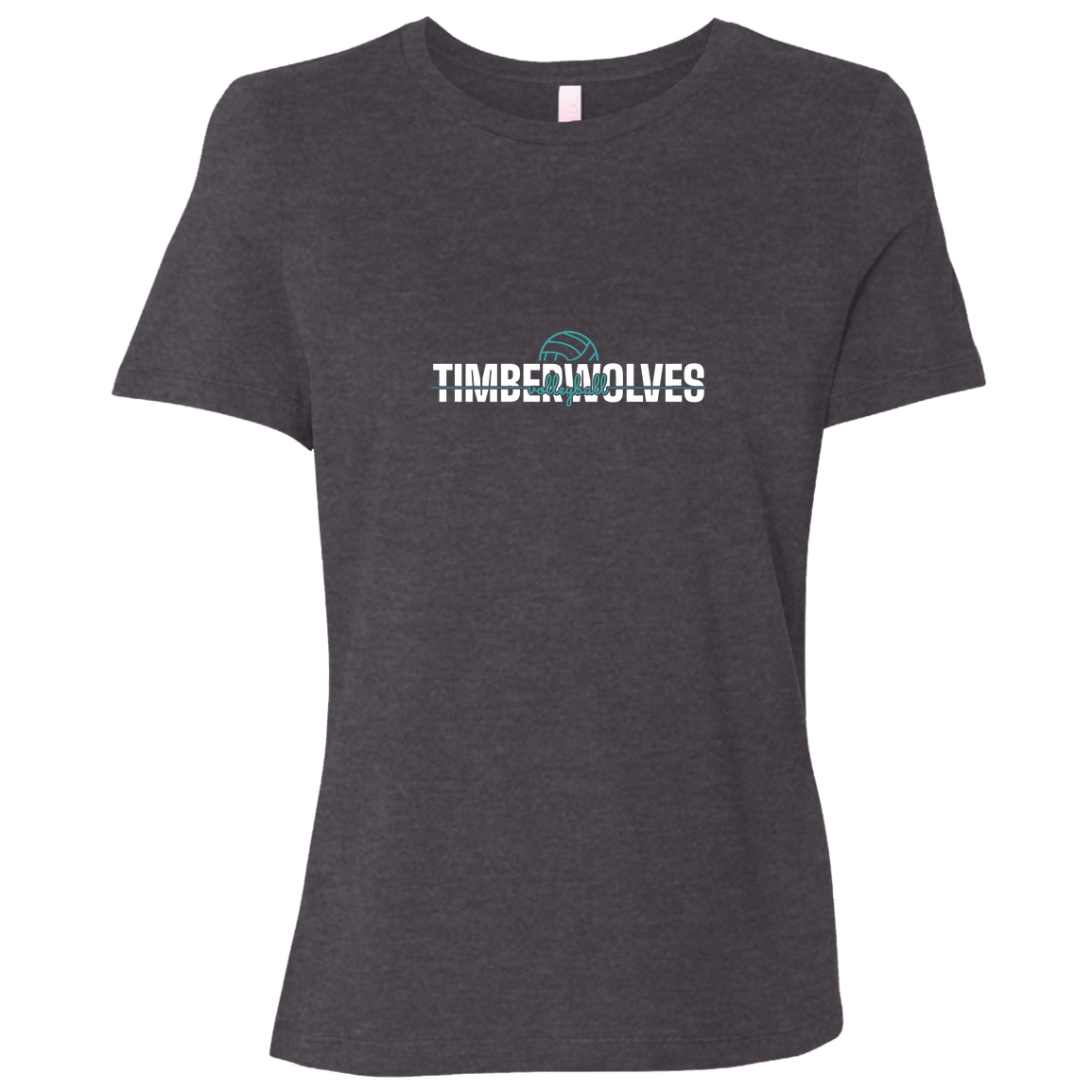 tcaps-montessori-dome-script-white-bella-canvas-ladies-relaxed-jersey-short-sleeve-t-shirt — Dark Grey Heather — Front — source sha256 c5a861e3983fda51c5d2967eaa755597e5096c61a4b8dfdb087a1c4be0b8e437 — Color position 2