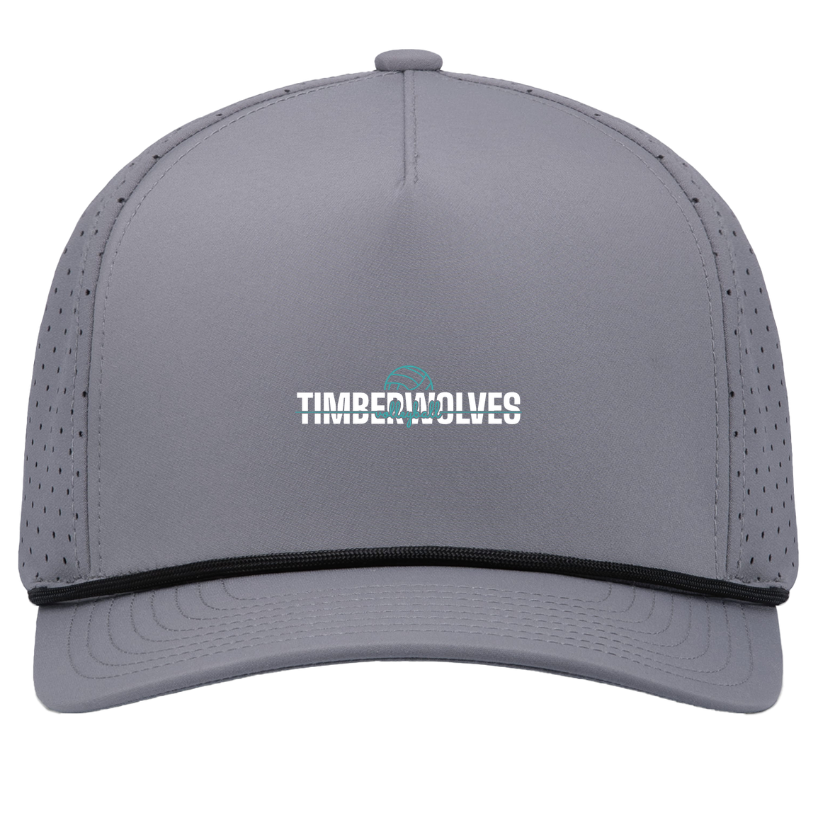 tcaps-montessori-dome-script-white-pacific-headwear-weekender-perforated-snapback-cap — Graphite/Black — Front — source sha256 c8b3ef9fe89dda33a00a9120181d9a12a3d516d52bf0715f8729e5f857cdff02 — Color position 3